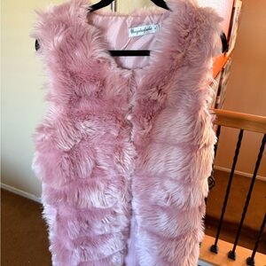 Pink Faux Fur Vest